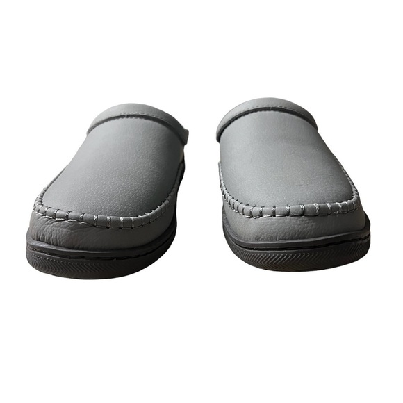 MY SLIPPERS from My Pillow Leather Gray Mule Slippers Size 9 - Picture 5 of 10